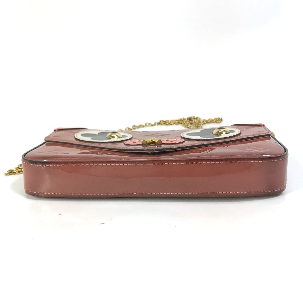 LOUIS VUITTON Shoulder Bag  M62767 Patent leather pink Monogram Vernis Pochette Felice Women Used Authentic