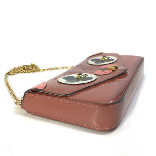LOUIS VUITTON Shoulder Bag  M62767 Patent leather pink Monogram Vernis Pochette Felice Women Used Authentic
