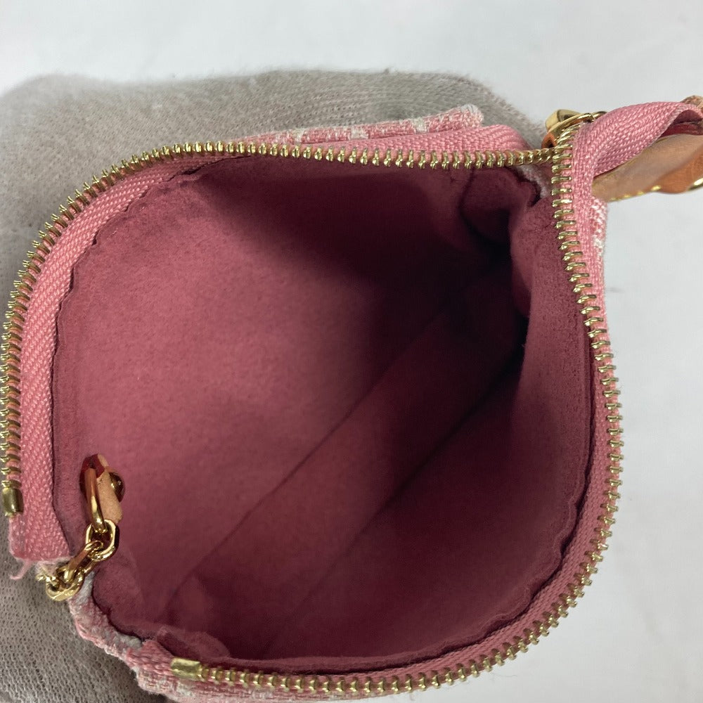 LOUIS VUITTON Coin case M81176 Monogram denim pink Monogram jacquard denim Micro Pochette Accessoires Women Used Authentic