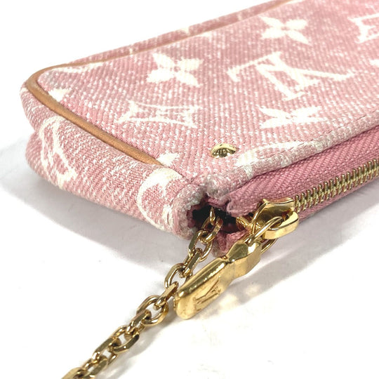 LOUIS VUITTON Coin case M81176 Monogram denim pink Monogram jacquard denim Micro Pochette Accessoires Women Used Authentic