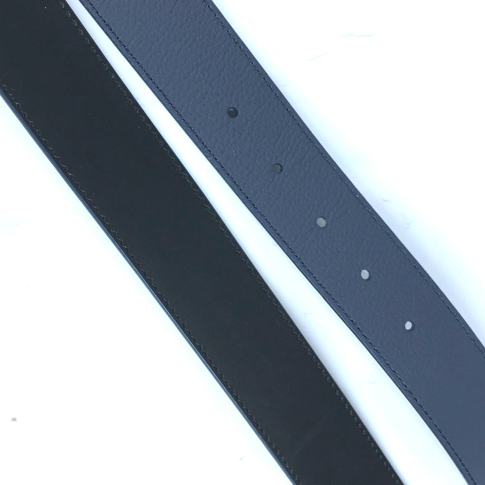 LOUIS VUITTON belt M0634T Taurillon Clemence Leather Navy Belt: LV Aerogram 35MM mens 95 Used Authentic
