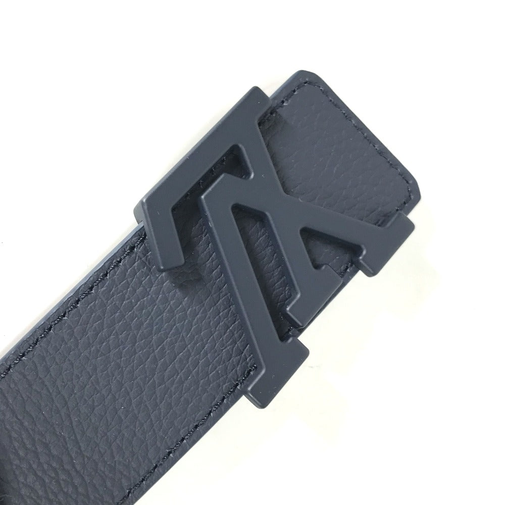 LOUIS VUITTON belt M0634T Taurillon Clemence Leather Navy Belt: LV Aerogram 35MM mens 95 Used Authentic