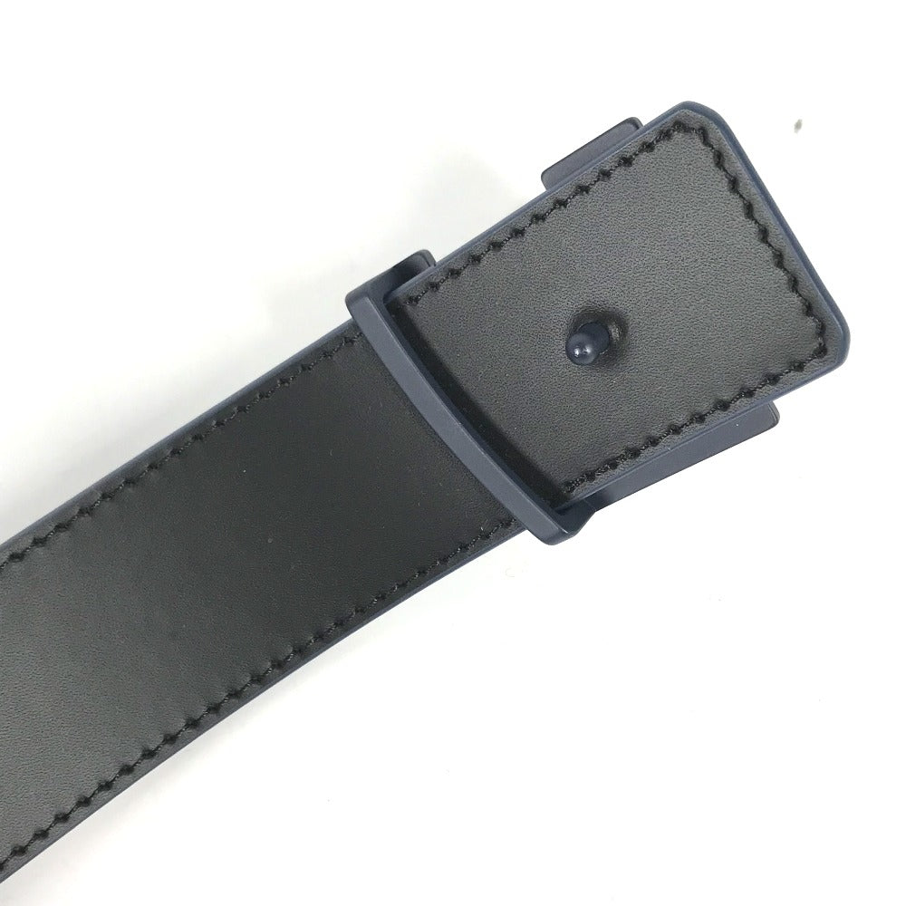 LOUIS VUITTON belt M0634T Taurillon Clemence Leather Navy Belt: LV Aerogram 35MM mens 95 Used Authentic