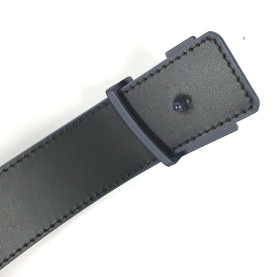 LOUIS VUITTON belt M0634T Taurillon Clemence Leather Navy Belt: LV Aerogram 35MM mens 95 Used Authentic