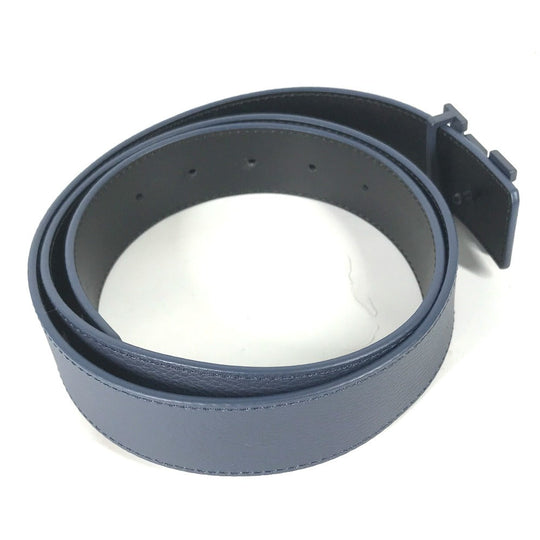LOUIS VUITTON belt M0634T Taurillon Clemence Leather Navy Belt: LV Aerogram 35MM mens 95 Used Authentic