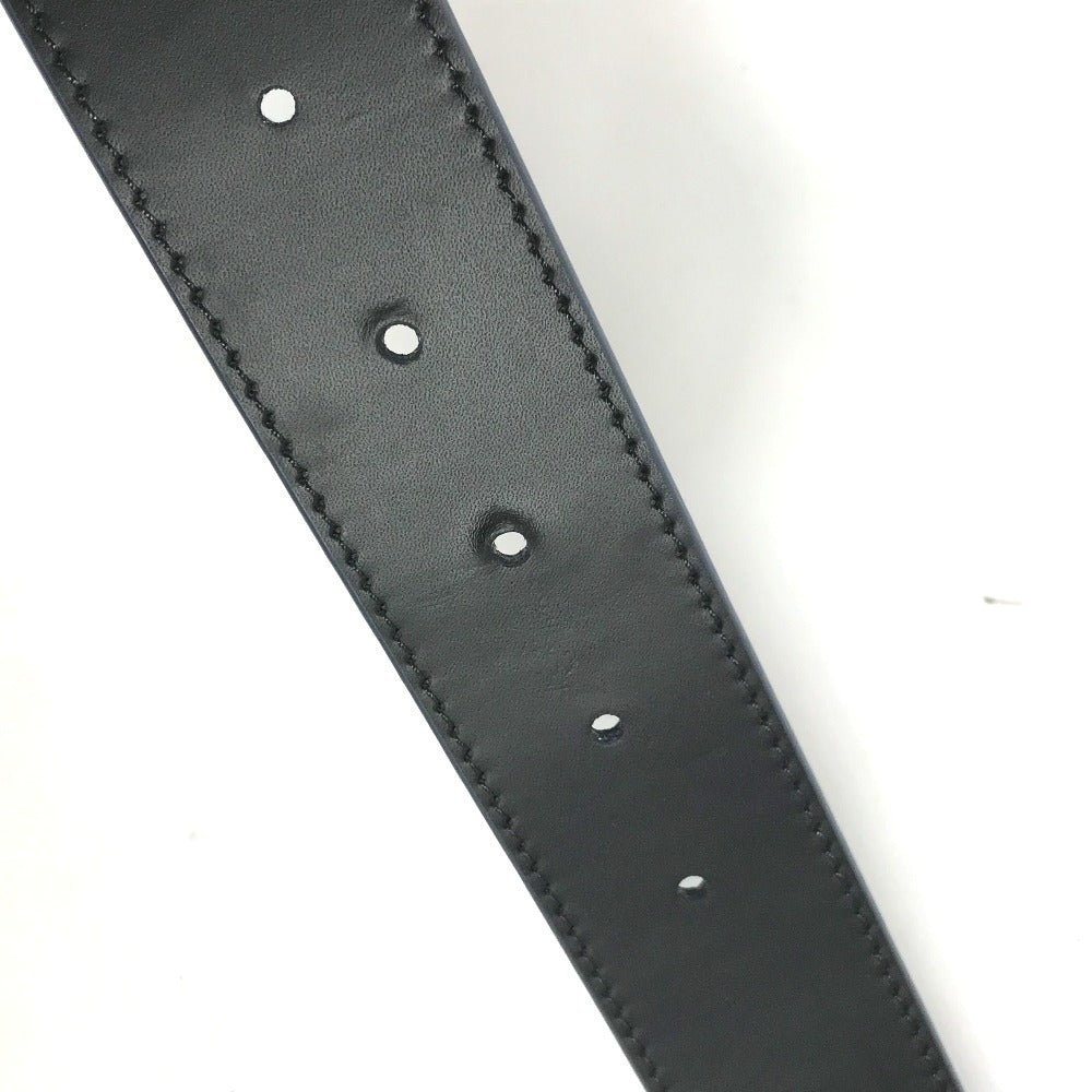 LOUIS VUITTON belt M0634T Taurillon Clemence Leather Navy Belt: LV Aerogram 35MM mens 95 Used Authentic