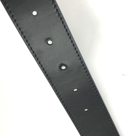 LOUIS VUITTON belt M0634T Taurillon Clemence Leather Navy Belt: LV Aerogram 35MM mens 95 Used Authentic