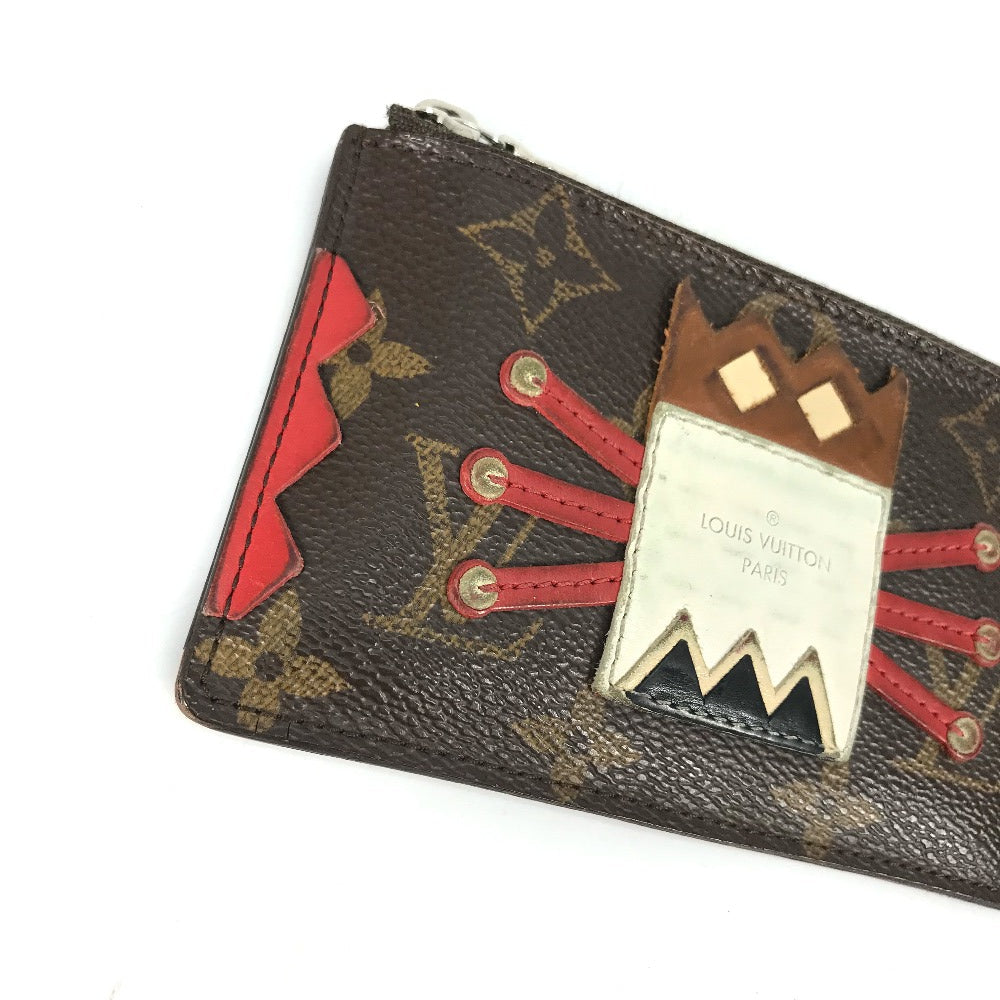 LOUIS VUITTON Coin case M60213 Monogram canvas Brown Monogram Pochette Cle Tribal Mask Women Used Authentic
