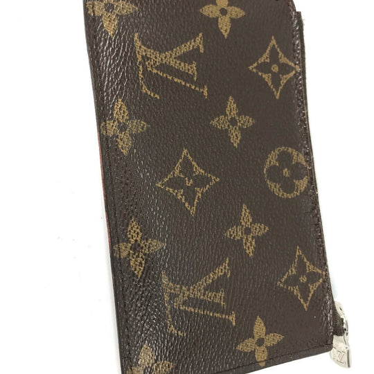 LOUIS VUITTON Coin case M60213 Monogram canvas Brown Monogram Pochette Cle Tribal Mask Women Used Authentic