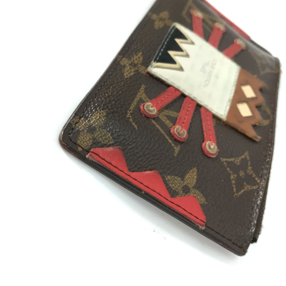 LOUIS VUITTON Coin case M60213 Monogram canvas Brown Monogram Pochette Cle Tribal Mask Women Used Authentic