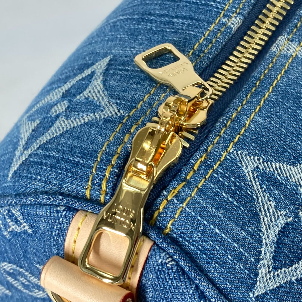 LOUIS VUITTON Boston Duffel bag M24315 Monogram denim blue New LV Remix Keepall･bandouliere 45 Women Used Authentic