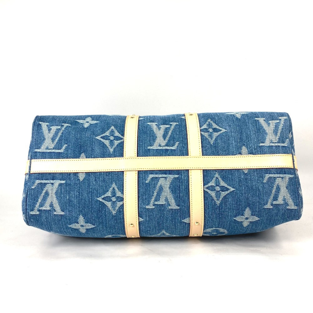 LOUIS VUITTON Boston Duffel bag M24315 Monogram denim blue New LV Remix Keepall･bandouliere 45 Women Used Authentic