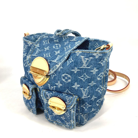 LOUIS VUITTON Backpack M46836 Monogram denim blue New LV Remix Venice Women Used Authentic