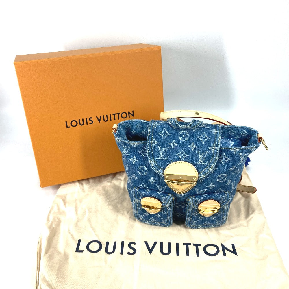 LOUIS VUITTON Backpack M46836 Monogram denim blue New LV Remix Venice Women Used Authentic