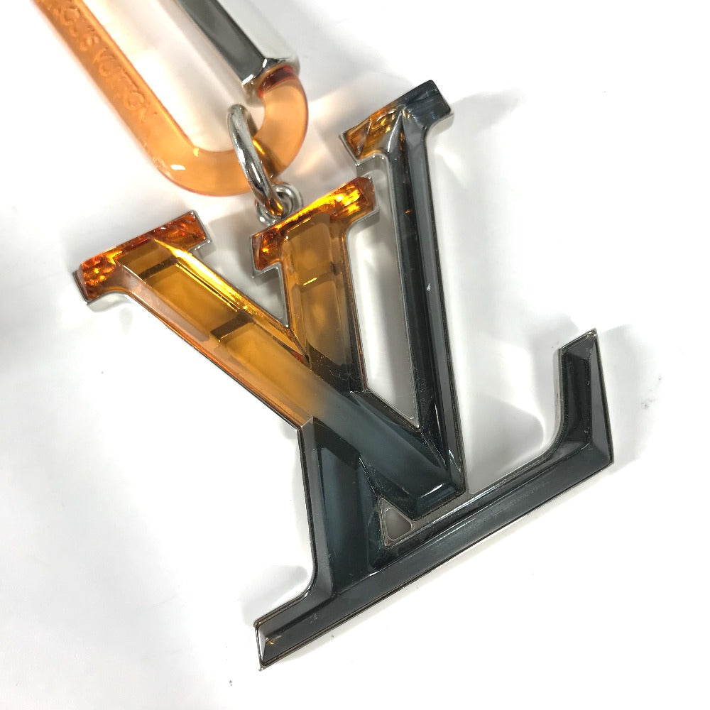 LOUIS VUITTON key ring M67777 metal Brown Carabiner Bijou Sac LV Prism mens Used Authentic