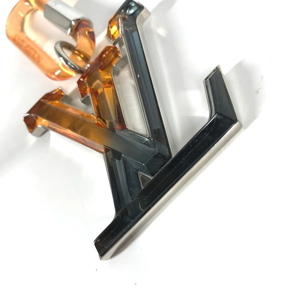 LOUIS VUITTON key ring M67777 metal Brown Carabiner Bijou Sac LV Prism mens Used Authentic