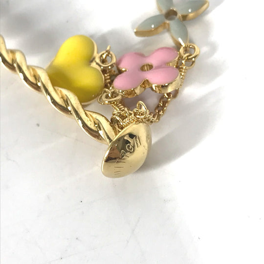 LOUIS VUITTON hair accessory M65847 metal gold hair accessory Sweet Monogram Pick Chevous Women Used Authentic