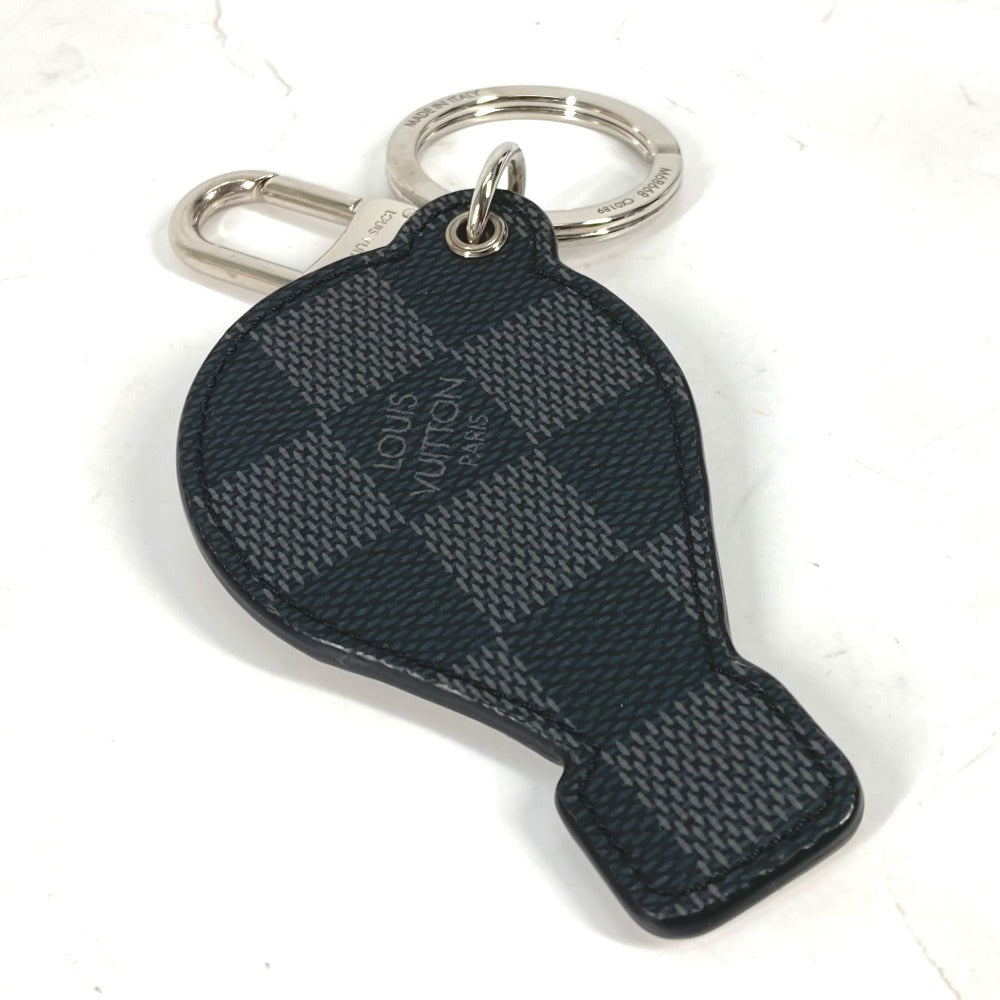 LOUIS VUITTON key ring 	M68668 leather Brown Damier Grafitte Porto Cres Ilustre Balloon mens Used Authentic