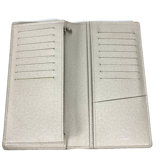 LOUIS VUITTON Long Wallet Purse M30557 Taiga Leather beige Taiga Portefeuille Blaza mens Used Authentic