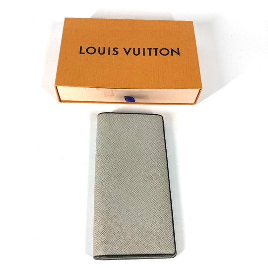 LOUIS VUITTON Long Wallet Purse M30557 Taiga Leather beige Taiga Portefeuille Blaza mens Used Authentic