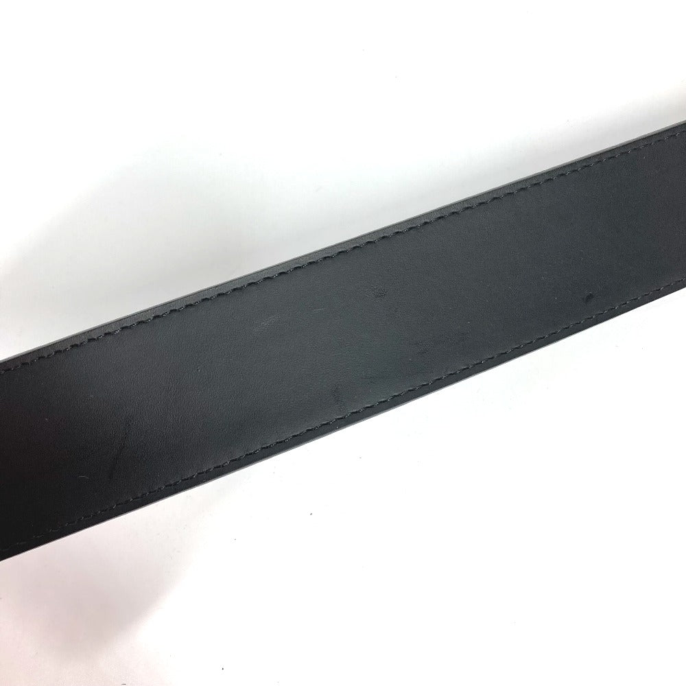 LOUIS VUITTON belt M0378V leather blue Suntulle LV Initial mens 85 Used Authentic