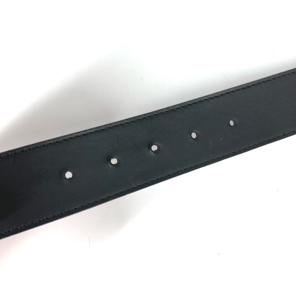 LOUIS VUITTON belt M0378V leather blue Suntulle LV Initial mens 85 Used Authentic
