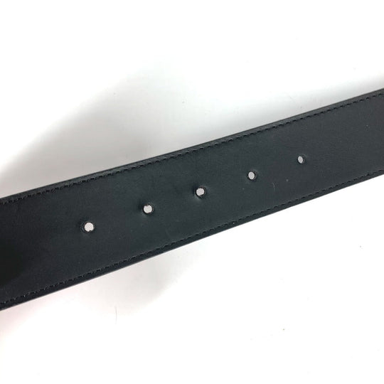 LOUIS VUITTON belt M0378V leather blue Suntulle LV Initial mens 85 Used Authentic