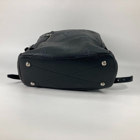 LOUIS VUITTON Backpack M57288 leather black Monogram Taurillon Clemence Shadow Armand backpack