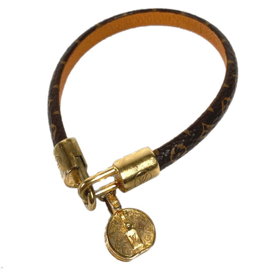 LOUIS VUITTON bracelet M6442F Monogram canvas Brown Monogram LV Tribute Bracelet Women Used Authentic