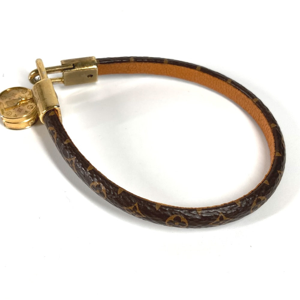 LOUIS VUITTON bracelet M6442F Monogram canvas Brown Monogram LV Tribute Bracelet Women Used Authentic