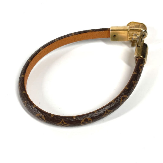 LOUIS VUITTON bracelet M6442F Monogram canvas Brown Monogram LV Tribute Bracelet Women Used Authentic