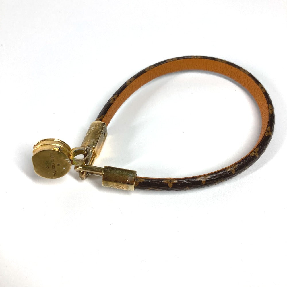 LOUIS VUITTON bracelet M6442F Monogram canvas Brown Monogram LV Tribute Bracelet Women Used Authentic