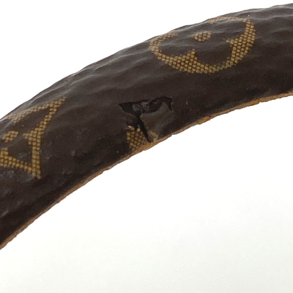 LOUIS VUITTON bracelet M6442F Monogram canvas Brown Monogram Bracelet LV Tribute Women 17 Used Authentic