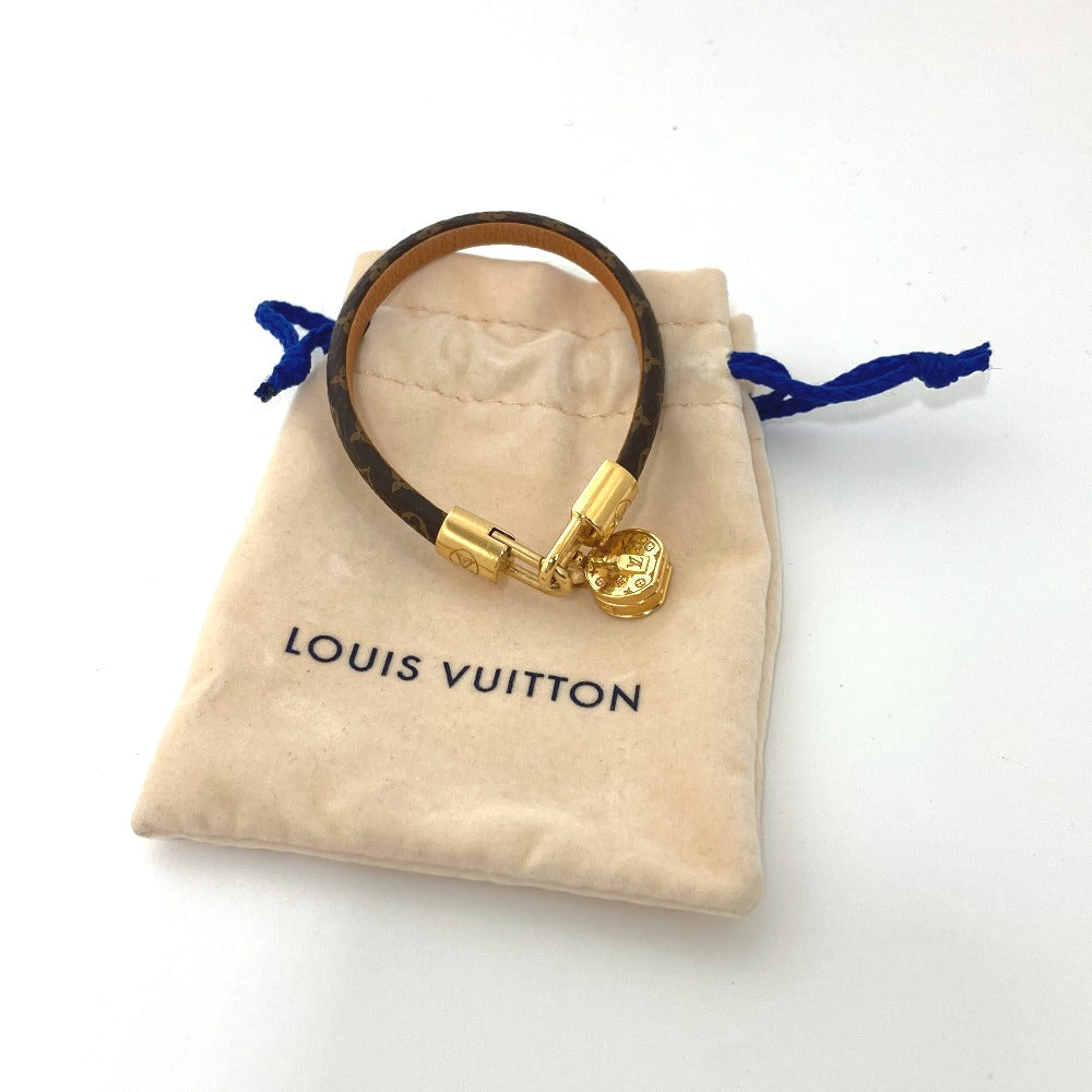 LOUIS VUITTON bracelet M6442F Monogram canvas Brown Monogram Bracelet LV Tribute Women 17 Used Authentic