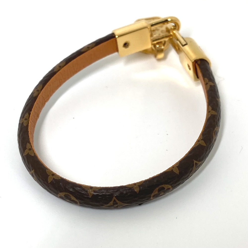 LOUIS VUITTON bracelet M6442F Monogram canvas Brown Monogram Bracelet LV Tribute Women 17 Used Authentic