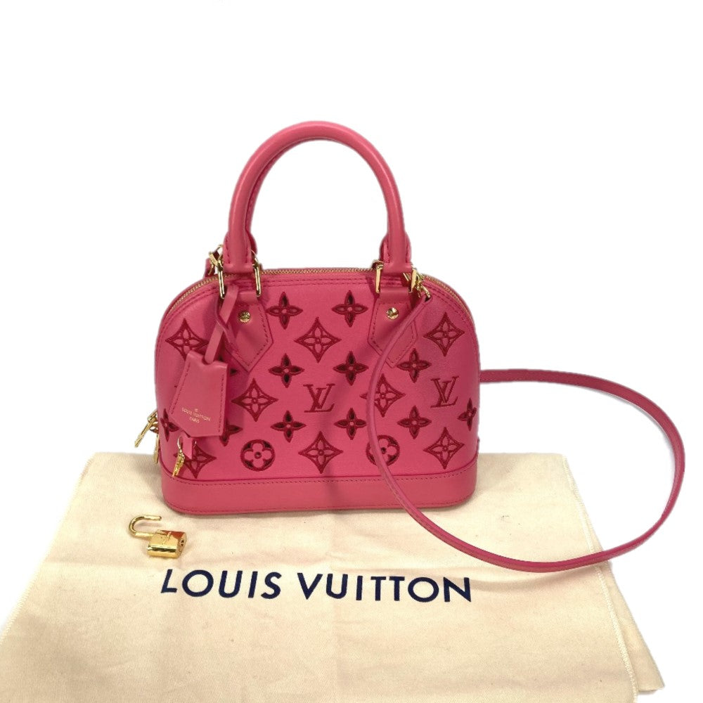 LOUIS VUITTON Shoulder Bag M22878 leather pink LV Broderie Anglaise Alma BB