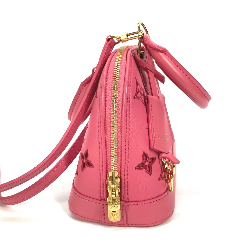 LOUIS VUITTON Shoulder Bag M22878 leather pink LV Broderie Anglaise Alma BB
