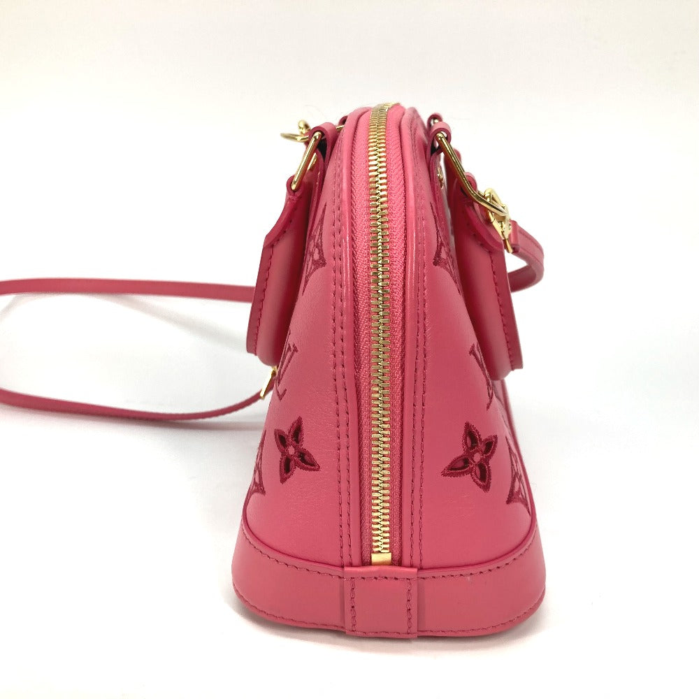 LOUIS VUITTON Shoulder Bag M22878 leather pink LV Broderie Anglaise Alma BB