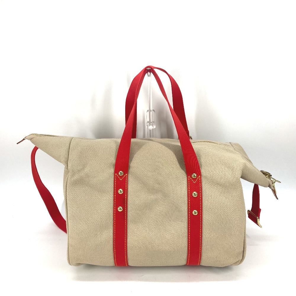LOUIS VUITTON Boston Duffel bag M40029 canvas beige Antigua Sac Weekend Women Used Authentic