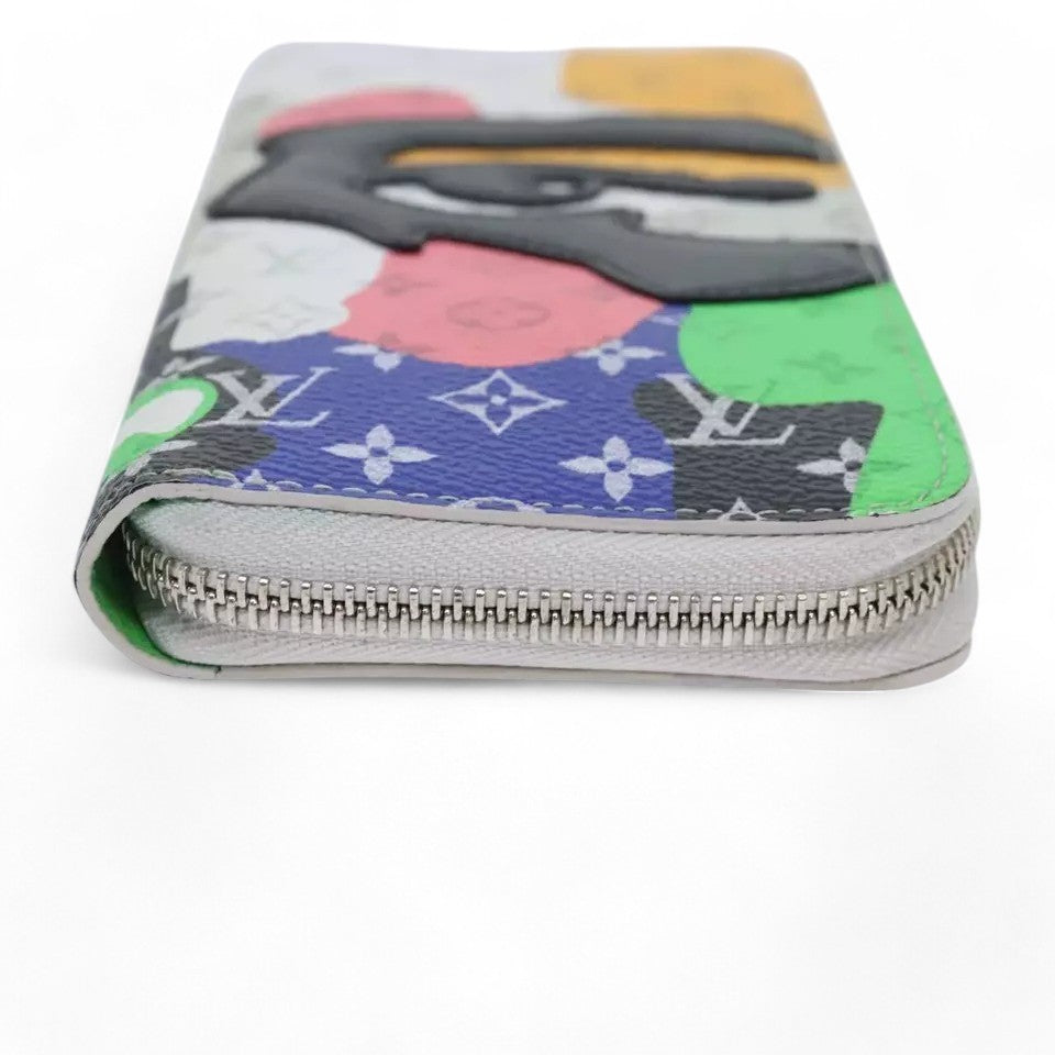 Louis Vuitton Monogram Portrait Zippy Vertical Wallet White Unisex Long Wallet