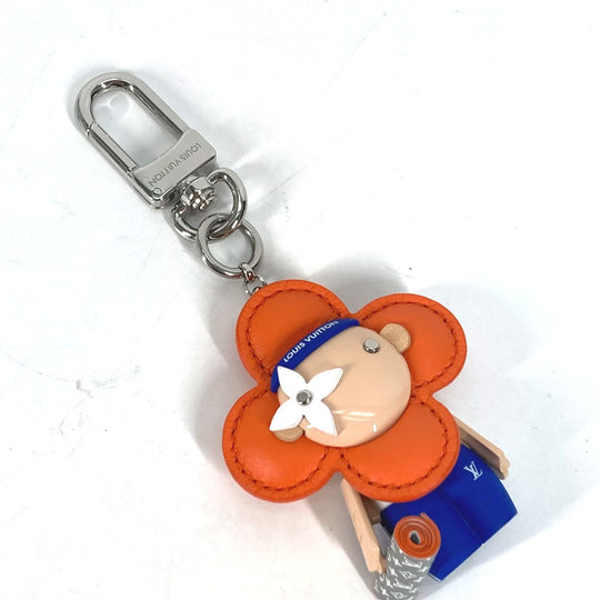 LOUIS VUITTON key ring M01198 metal Orange Bag charm Vivienne Jim Women Used Authentic
