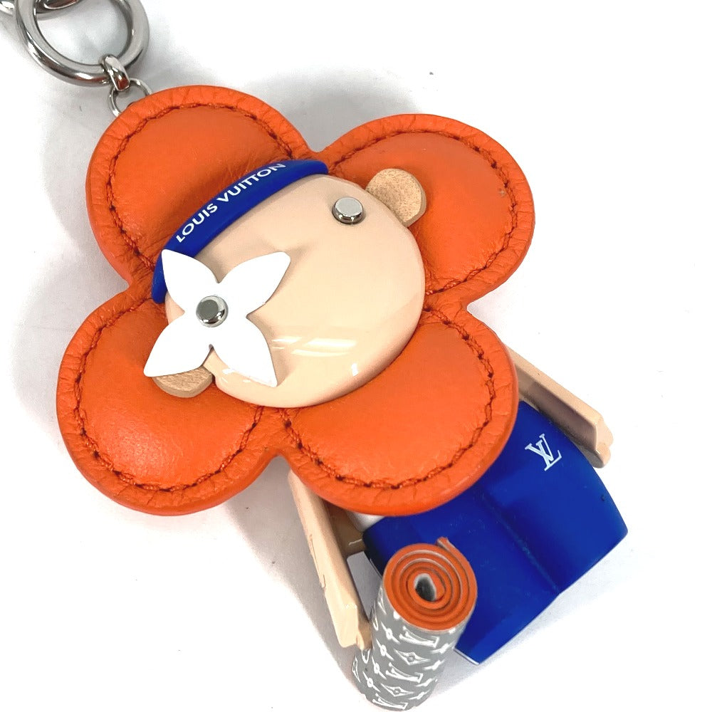 LOUIS VUITTON key ring M01198 metal Orange Bag charm Vivienne Jim Women Used Authentic