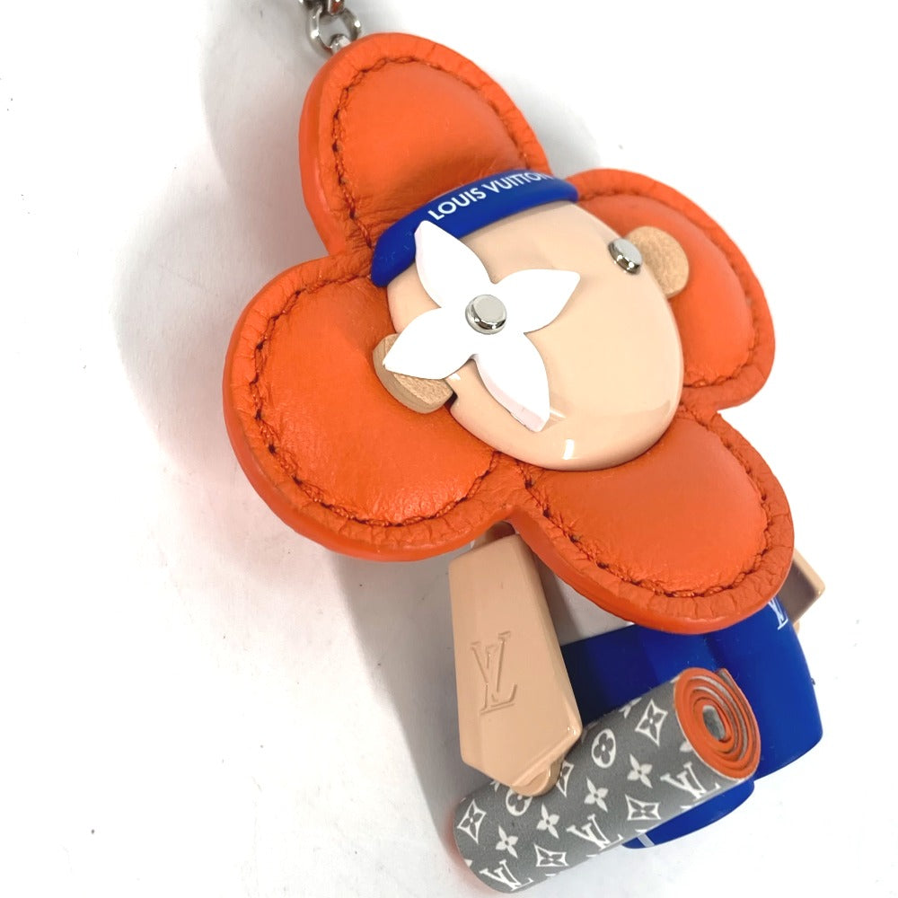 LOUIS VUITTON key ring M01198 metal Orange Bag charm Vivienne Jim Women Used Authentic