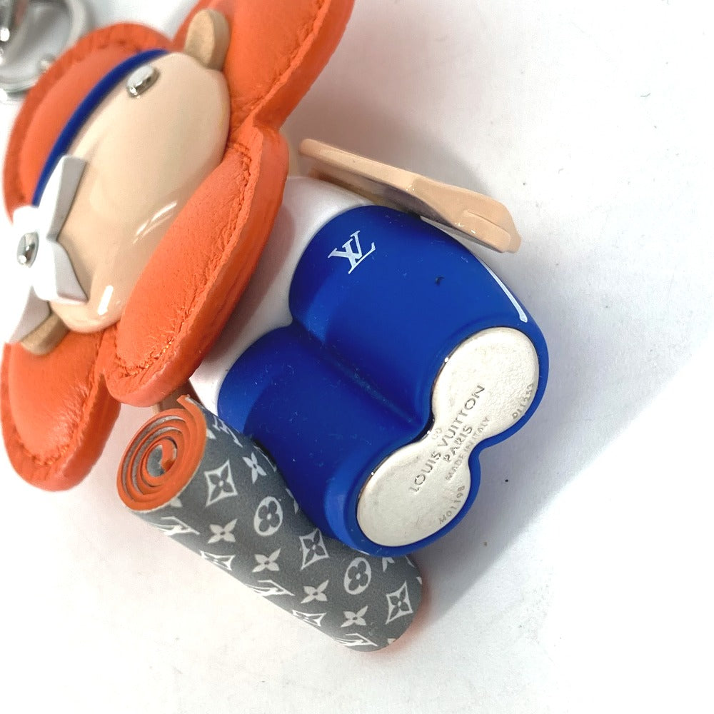 LOUIS VUITTON key ring M01198 metal Orange Bag charm Vivienne Jim Women Used Authentic