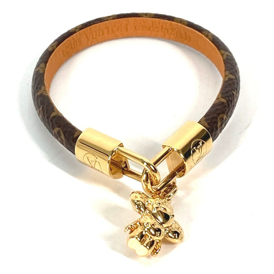LOUIS VUITTON bracelet M6773F Monogram canvas Brown Bangle Vivienne bracelet Women 17 Used Authentic