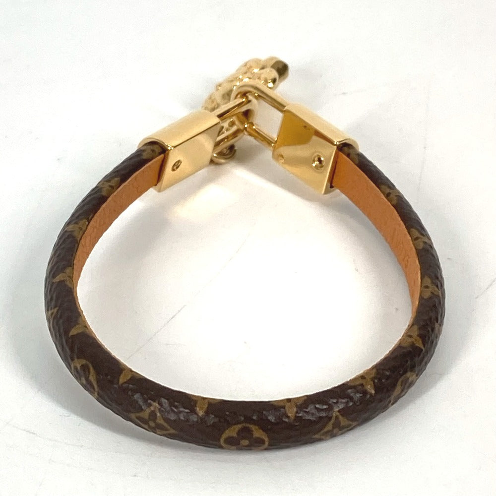 LOUIS VUITTON bracelet M6773F Monogram canvas Brown Bangle Vivienne bracelet Women 17 Used Authentic