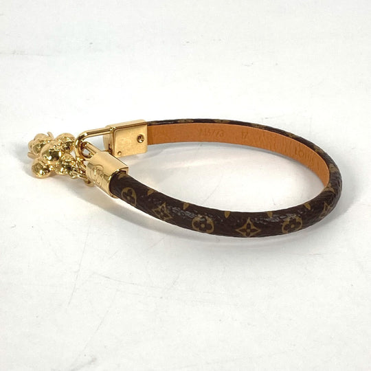 LOUIS VUITTON bracelet M6773F Monogram canvas Brown Bangle Vivienne bracelet Women 17 Used Authentic