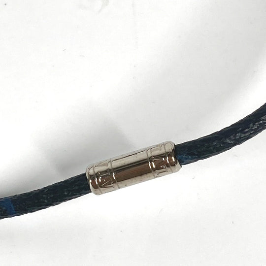 LOUIS VUITTON choker MP1714 Monogram Eclipse Canvas Navy Monogram Eclipse Necklace Accessories Women Used Authentic