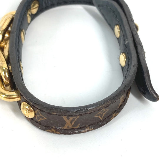 LOUIS VUITTON bracelet M6529F Monogram canvas Brown Monogram Brasserie Twist the Chain Women 17 Used Authentic