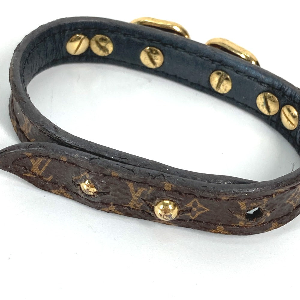 LOUIS VUITTON bracelet M6529F Monogram canvas Brown Monogram Brasserie Twist the Chain Women 17 Used Authentic